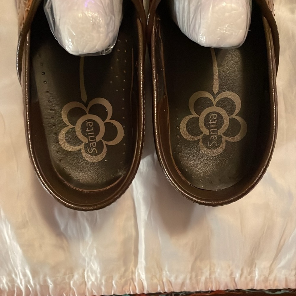 Sanita brown snakeskin print clogs​ - Picture 6 of 6